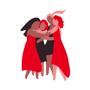 Illustration du soutien dans un groupe de femmes