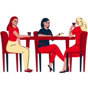 illustration d'un repas partagé