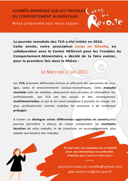 Affiche de la journée mondiale des TCA 2021 - Verso