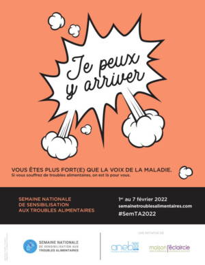 Message : "Je peux y arriver" pour la semaine nationale de la sensibilisation aux troubles alimentaire 2022